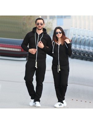 Günlük Kışlık Sevgili Eşofman Tekli Erkek Takım