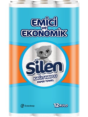 Silen Kağıt Havlu 12'li Rulo Ultra Emici ve Ekonomik Temizlik İçin İdeal Seçim