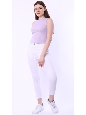 Rooted Kadın Sıfır Kol Bluz, Fitilli Kaşkorse Bluz Kumaş