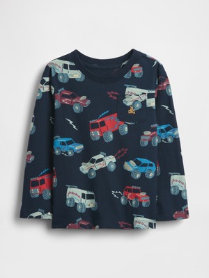 Gap Erkek Bebek Lacivert Mix & Match Baskı Detaylı T-Shirt