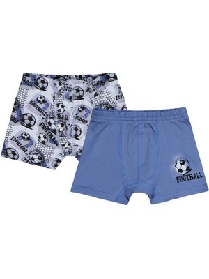 Domi Kids Football  2-8 Yaş Erkek Çocuk 2'li Boxer - Standart 8-9 Yaş