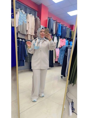 Laviva Fashion Yanları Çizgili Fermuarlı Ikili Takım