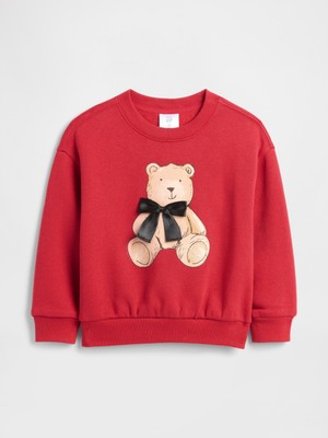 Gap Kız Bebek Kırmızı Gap Grafik Sweatshirt