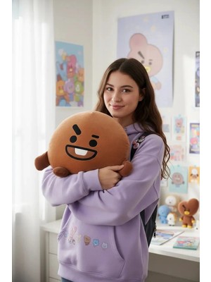 Miniso BT21 Lisanslı Peluş Yastık - Shooky 40X34 cm