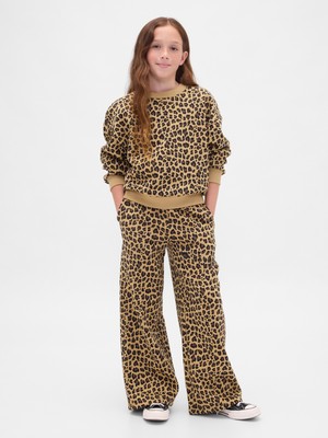 Gap Kız Çocuk Kahverengi Kids Vintage Soft Baggy Pantolon