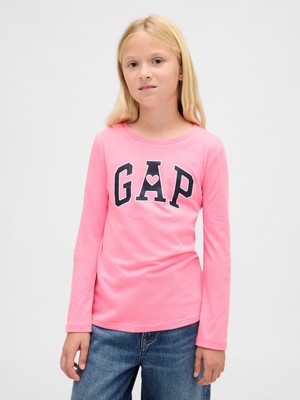Gap Kız Çocuk Pembe Gap Logo T-Shirt