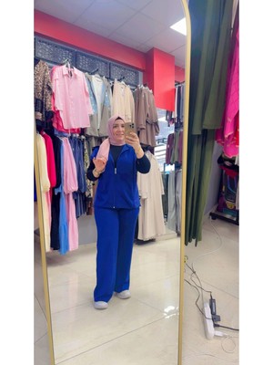 Laviva Fashion Kısa Kollu Yanları Parça Detaylı Fermuarlı Ikili Takım