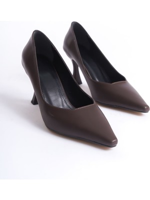 Cordelia Kadın Mat Acı Kahve Stiletto