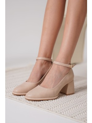 Josephine Kadın Mat Nude Topuklu Ayakkabı