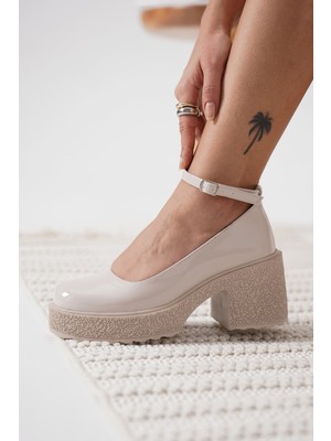 Marla Kadın Bej Rugan Bilekten Baretli Günlük Ayakkabı