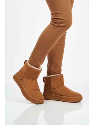 Ayakmod Taba Kürklü Soğuğa Dirençli Kaymaz Kadın Bot 25001 Z