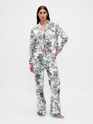 Gap Kadın Açık Gri Poplin Pijama Altı