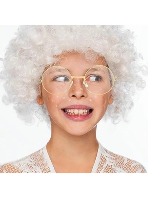 Ronanna Buğz John Lennon Tarzı Gold Çerçeveli Şeffaf Gözlük