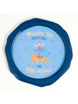 Zsa Zsa Zsu Nanpur Demir Dekoratif Tepsi 26x26x2 Cm Mavi