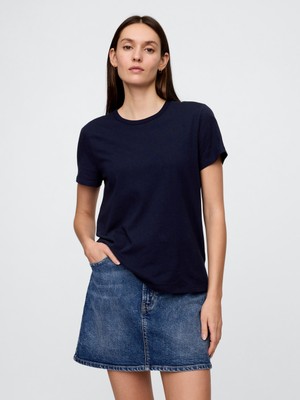 Gap Kadın Lacivert Favorite Bisiklet Yaka T-Shirt