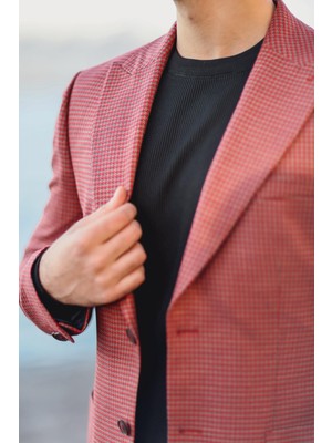 Sardınelli Günlük Erkek Dokulu Kumaşlı Blazer Ceket