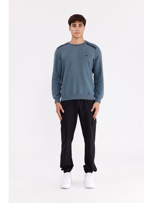 Selanik Kumaş Yapılı Esnek Manşetli Konforlu Rahat Kesim Sweatshirt