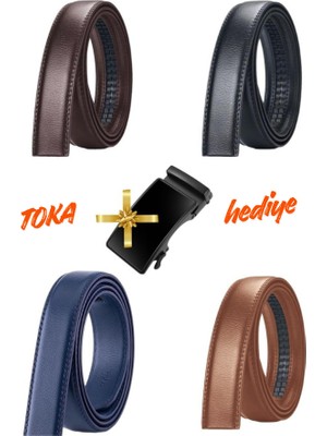 Orix 4 Adet Otomatik Kemerler Için Tokasız Kemeri + Toka Hediye
