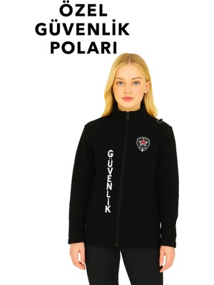 Arthur Kalın Kışlık Kadın Nakış Işlemeli 2 Cepli Özel Güvenlik Poları- Önden Yazılı