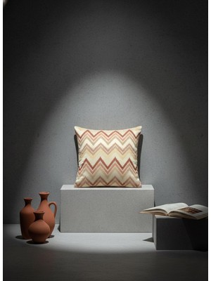 REF Crea Zenith Zigzag Desenli Kırlent Kılıfı