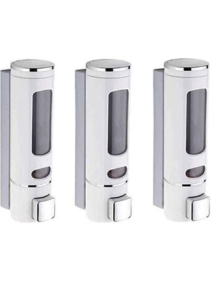 Dln Shop Duvara Monte Manuel Sabunluk Sıvı Lavabo Sabunluk El Sabunu Beyaz Renk 3 Adet Beyaz Renk