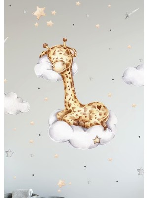 Wallhuman Zürafa'nın Rüyası Çocuk Odası Duvar Stickerı