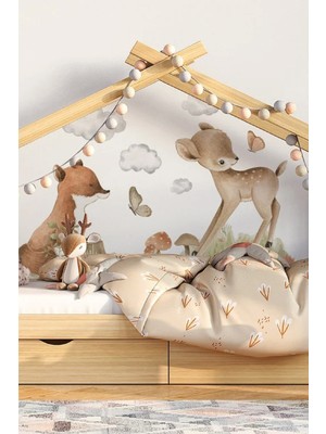 Wallhuman Orman Dostluğu Bambi Çocuk Odası Duvar Stickerı