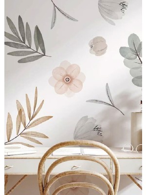 Wallhuman Boho Çiçekler Çocuk Odası Duvar Stickeri