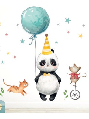 Wallhuman Sevimli Panda Duvar Stickerı