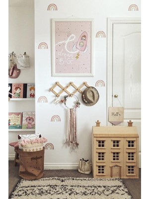 Wallhuman Kahverengi Gökkuşağı Duvar Stickerı