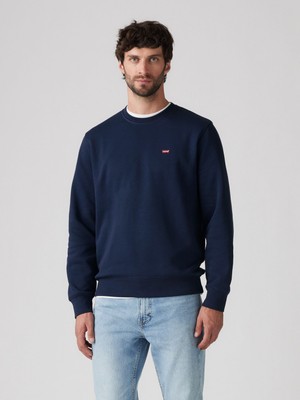 Levi's Core Ng Erkek Lacivert Bisiklet Yaka Sweatshirt 34257-0001