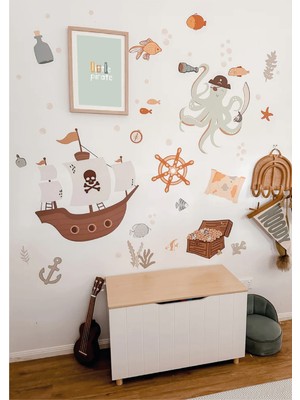 Wallhuman Pirate Çocuk Odası Duvar Stickerı