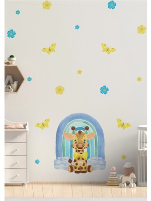 Wallhuman Neşeli Zürafalar Çocuk Odası Duvar Stickerı