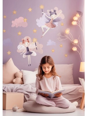 Wallhuman Sihirli Periler Çocuk Odası Duvar Stickerı