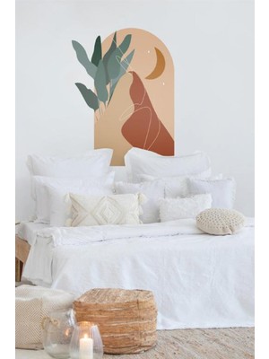 Wallhuman Bohem Yapraklı Dağ Sticker