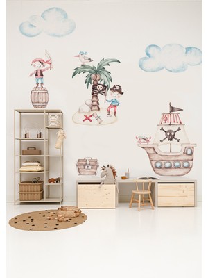 Wallhuman Deniz Korsanları Çocuk Odası Duvar Stickerı