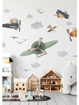 Wallhuman Gökyüzü Gözetimi Çocuk Odası Duvar Stickerı