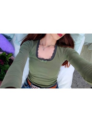 Pinterest Dantelli Kurdeleli Uzun Kollu Kaşkorse Bluz