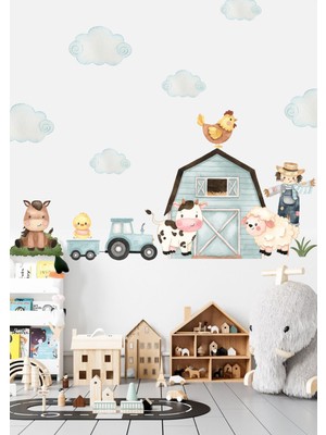 Wallhuman Çiflik Hayvanları Çocuk Odası Duvar Stickerı