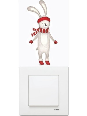 Wallhuman Priz-Üşüyen Tavşan Çocuk Odası Duvar Stickerı