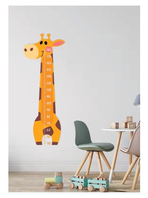 Wallhuman Zürafa Boy Ölçer Çocuk Odası Duvar Stickeri