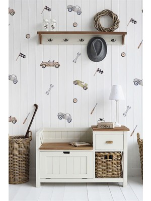 Wallhuman Retro Cars Çocuk Odası Duvar Stickerı