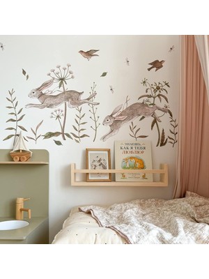 Wallhuman Zıp Zıp Tavşanlar Çocuk Odası Duvar Stickerı