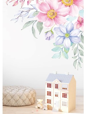 Wallhuman Ilkbahar Çiçekleri Çocuk Odası Duvar Stickerı