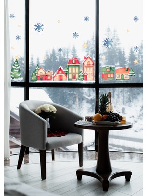 Wallhuman Yenı Yıl Evleri Cam Stickerı