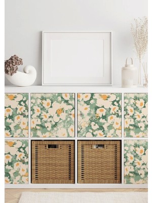 Wallhuman Kallax Dolap Kapağı, Mobilya Stickerı (4'lü)