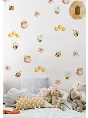 Wallhuman Bal Arısı Çocuk Odası Duvar Stickerı