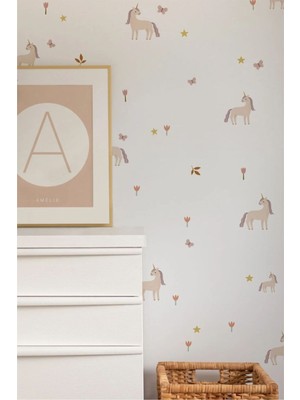 Wallhuman Sihirli Unicornlar Çocuk Odası Duvar Stickerı