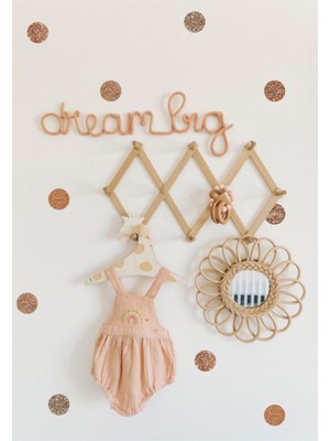 Wallhuman Gold Simli Puantiyeler Çocuk Odası Duvar Stickerı