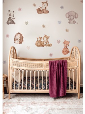 Wallhuman Animals Family Çocuk Odası Duvar Stickerı